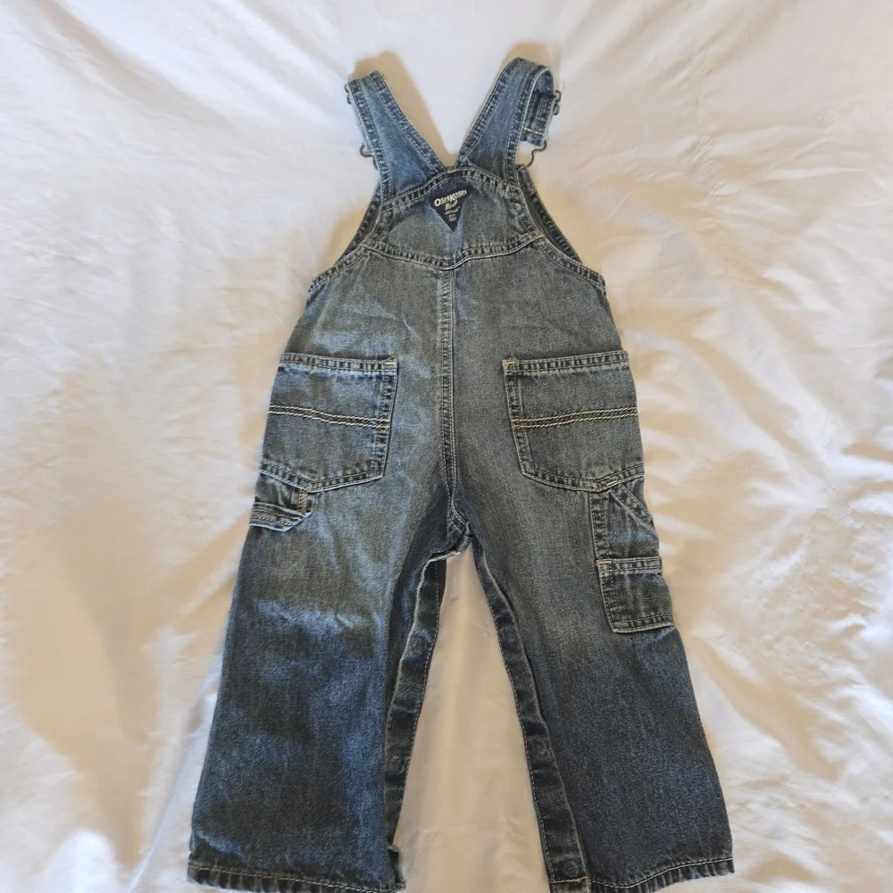 OshKosh B'gosh Blue Denim Overalls Kids Size 18 Months Boys Unisex